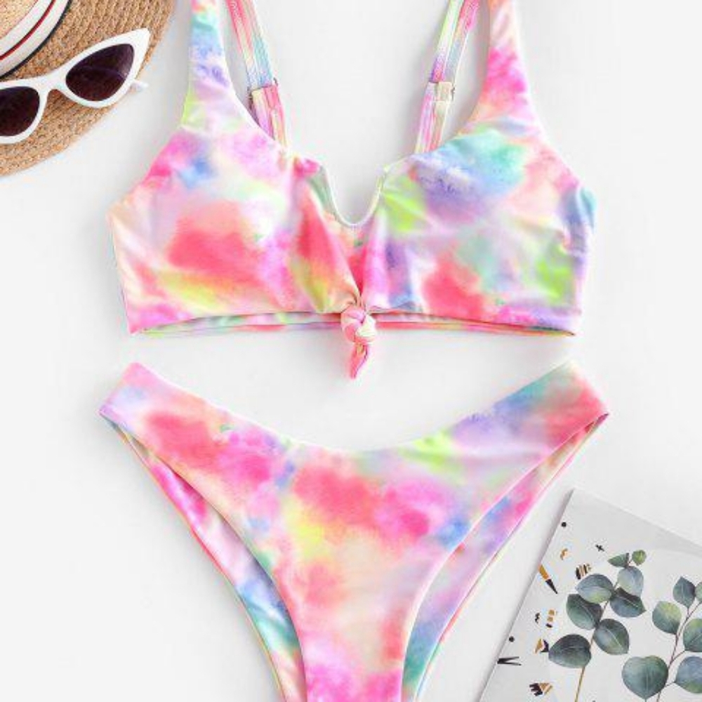 ZAFUL Tie Dye High Leg Tank Bikini